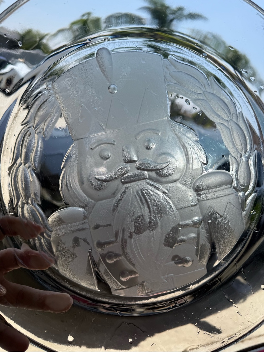 Christmas Nutcracker Glass Serving Plate Platter Decor Heavy Glass Navidad